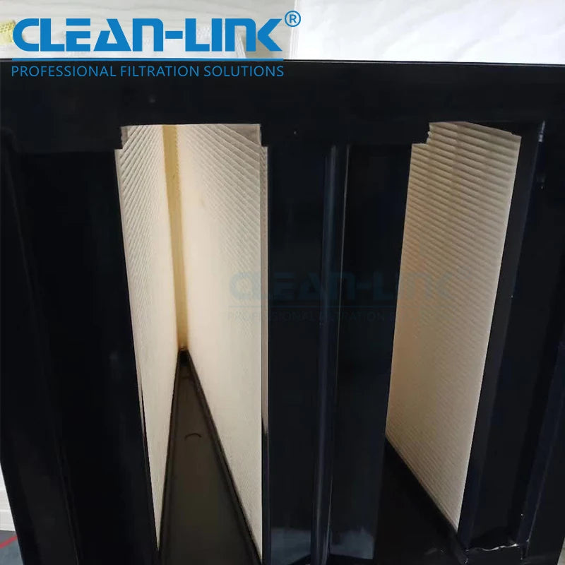V BANK Filter F7 F8 F9/ABS Plastic Frame Rigid Filter For Ac System 592x592x292 Mm Gas Turbine Air Filter