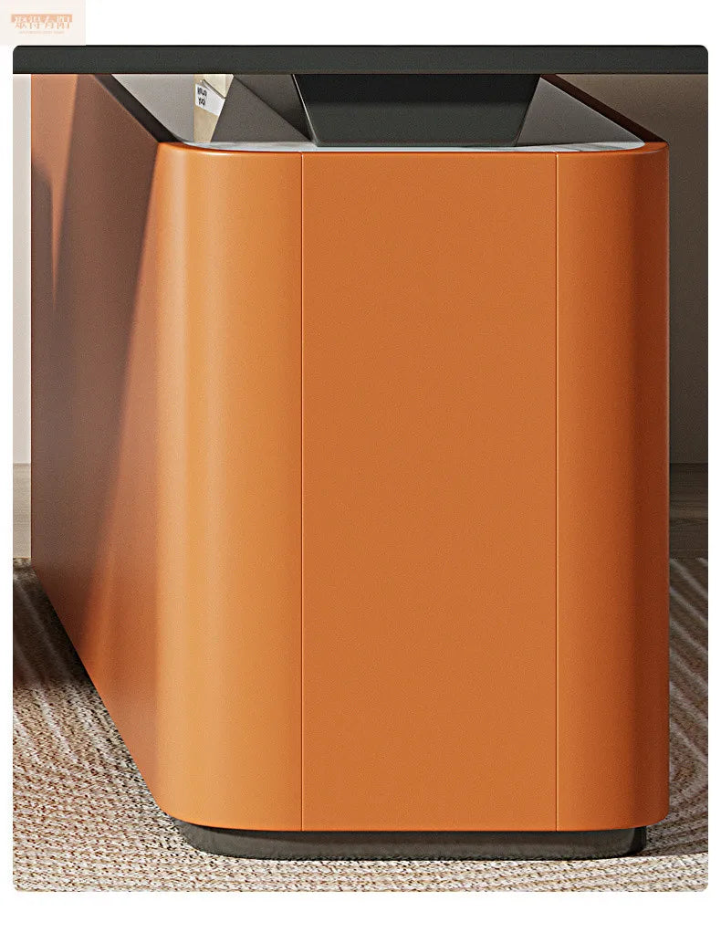 Italian high-end designer large long boss table corner solid wood light luxury minimalist desk living room desk computer table