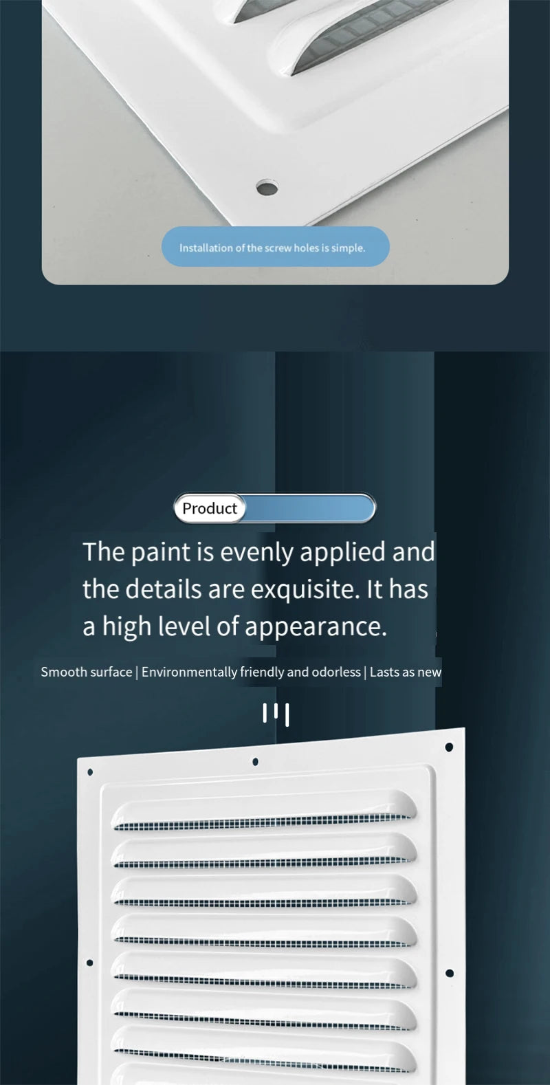 1Pcs Aluminum Alloy Rainproof Louver Vent Grille Cover for Wall Exhaust Outlet, Perforated Ventilation Heat Dissipation Dust