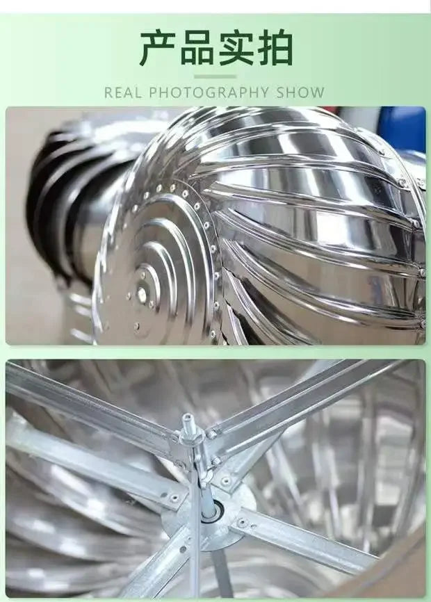 304 Stainless Steel Roof Ventilator Wind Turbines Air Vent Attic Ventilator 110mm 150mm 200mm Pipefit Roof Ventilating Fan