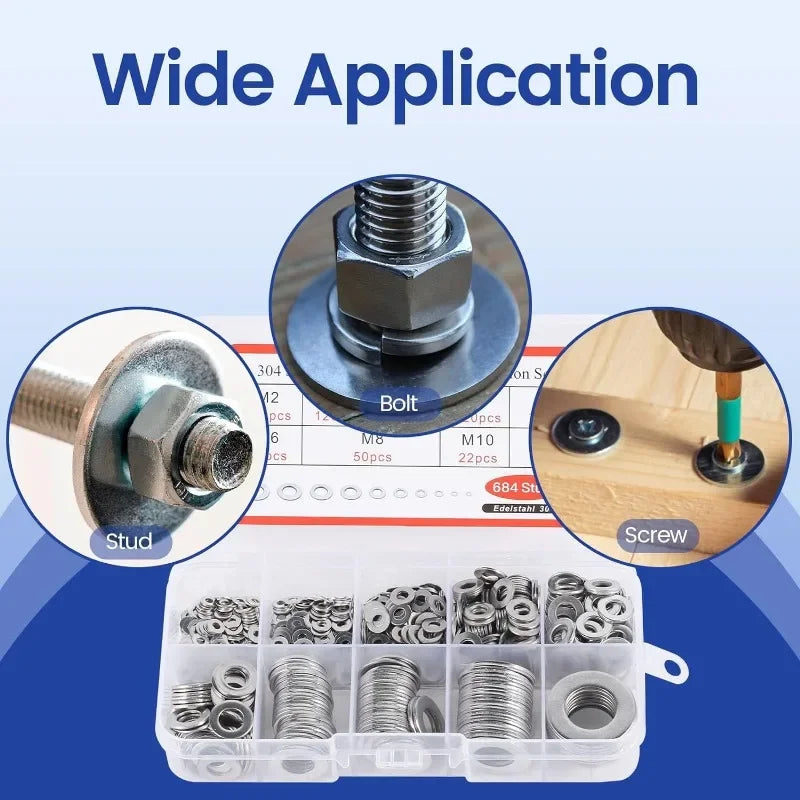 Stainless Steel Flat Washers for Ducting &amp; HVAC Installations