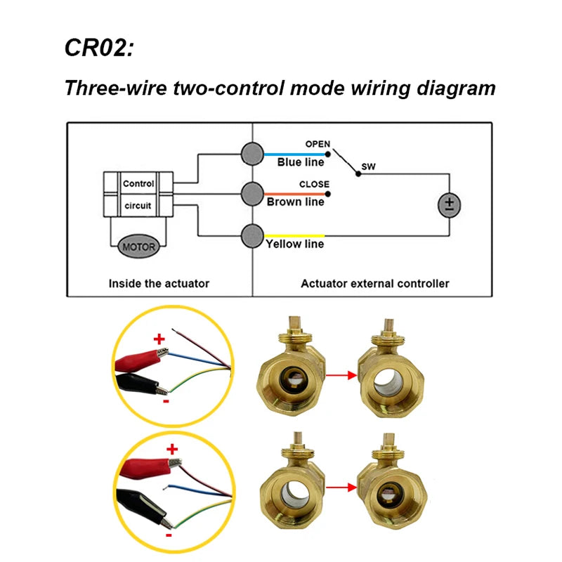 1/2” 3/4” 1” 1-1/4” 1-1/2” Electric Ball Valve With Manual Switch AC220V DC12V DC24V 2-Way Brass Ball Valve With Actuator 3-Wire