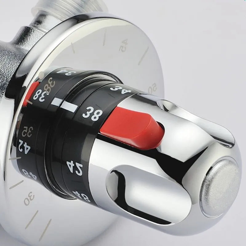 Thermostatic Shower Faucet for Shower Room Control with Intelligent Temperature Control and Hidden Valve Gear Accessories