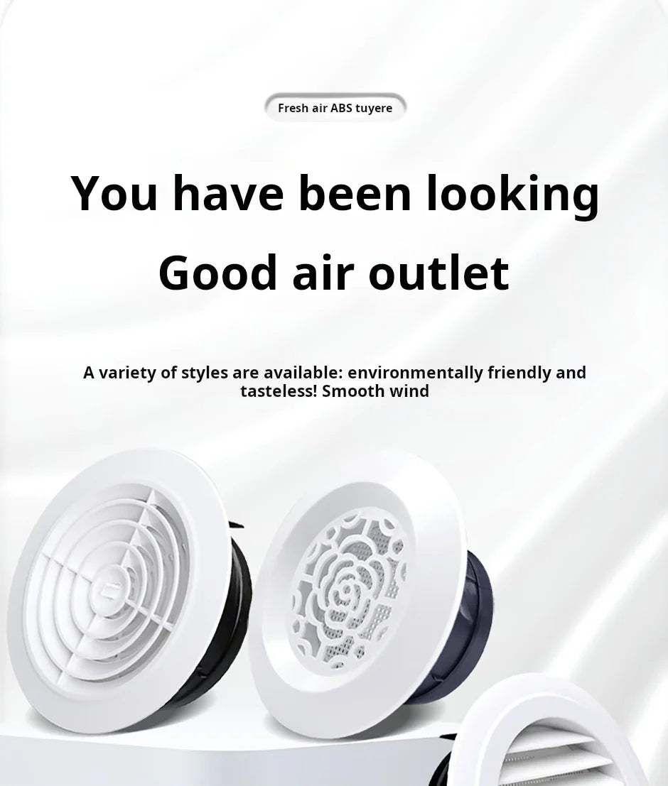 Various Shapes Air Vent Extract Valve Grille Air Circulation Vents Cover 100/150mm Round Ducting Ventilation Cover Accessories