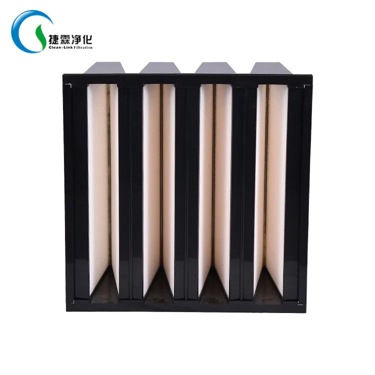 V BANK Filter F7 F8 F9/ABS Plastic Frame Rigid Filter For Ac System 592x592x292 Mm Gas Turbine Air Filter