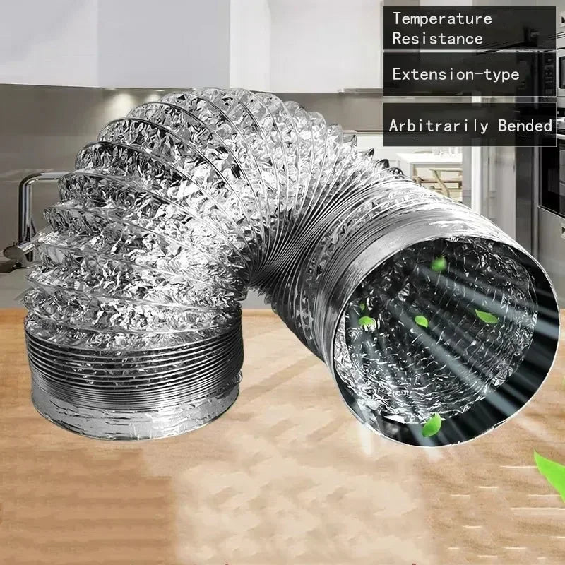 Ventilator Pipe Aluminum Air Ventilation Hose for Bathroom Kitchen System Vent Exhaust Duct Tube Accessories