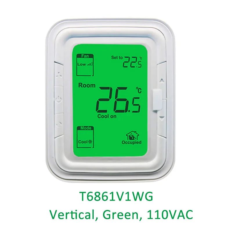 Honeywell T6861 Digital Thermostat FCU Air Conditioner Remote Temperature Controller Vertical Horizontal T6861V2WG T6861V1WG