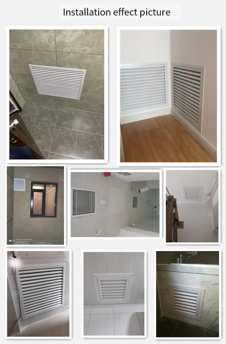 1Pcs Aluminum Alloy Rainproof Louver Vent Grille Cover for Wall Exhaust Outlet, Perforated Ventilation Heat Dissipation Dust