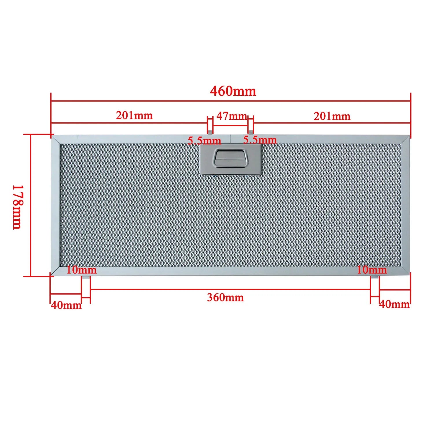 kitchen hood filter 460x178mm