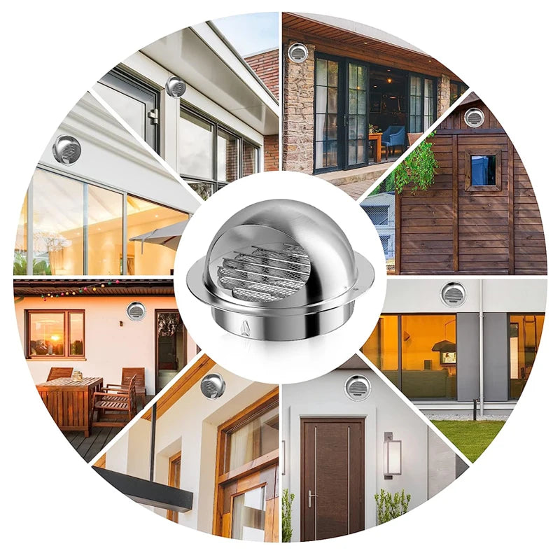 Stainless Steel Ducting Ventilation Exhaust Grille Cover for Wall Ceiling Anti-bird And Rat Prevent Air Vent Heating Cooling Cap