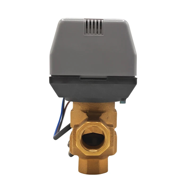 1/2" 3/4" 1" Motorized Two Way Three Way Valve Brass VC6013/4013 DN15 DN20 DN25 Fan Coil HVAC Valve AC220V