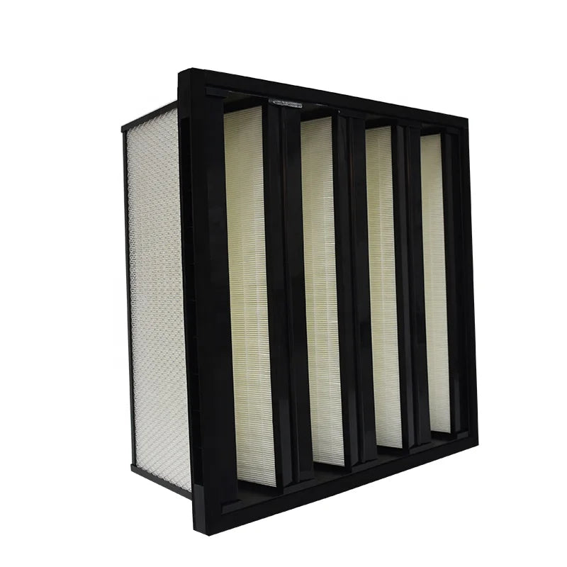 Multi Functional Quality Assurance Plastic Frame Mushroom V Bank Compact H14 Hepa Filter