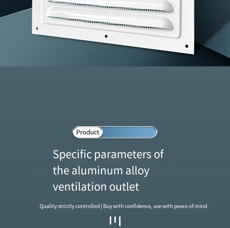 1Pcs Aluminum Alloy Rainproof Louver Vent Grille Cover for Wall Exhaust Outlet, Perforated Ventilation Heat Dissipation Dust