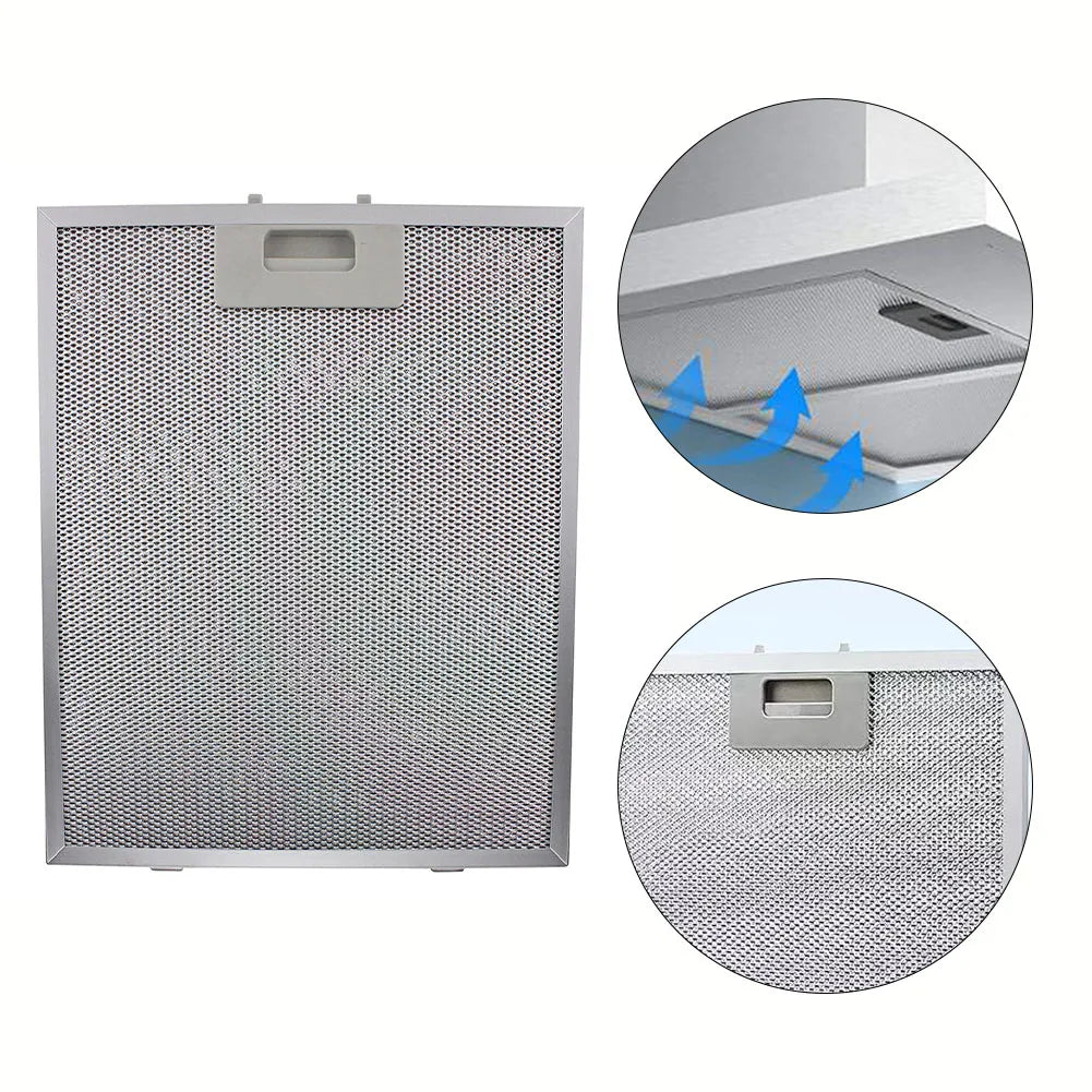 Range Hood Filter Cooker Hood Grease Filter Kitchen Extractor Ventilation Aluminium Aspirator Filter Mesh 29x24cm