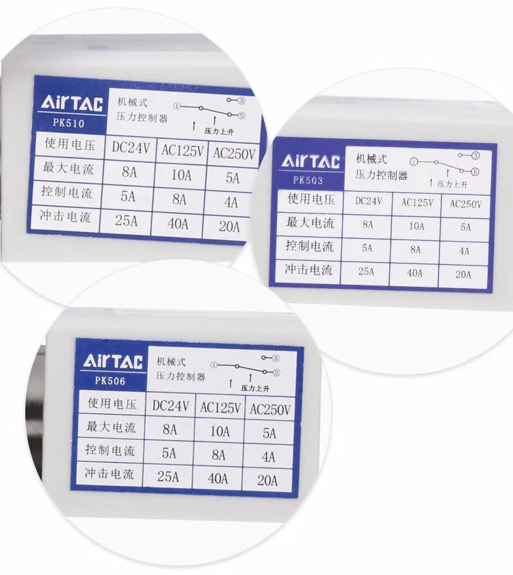 Pressure Switch Pressure Controller PK503 PK506 PK510 (Optional with air pipe connector)