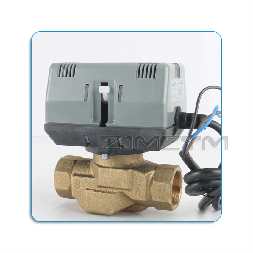 3/4" 1" Honeywell Motorized Two Way Three Way Valve Brass VC6013 DN20 DN25 Fan Coil HVAC Valve AC220V