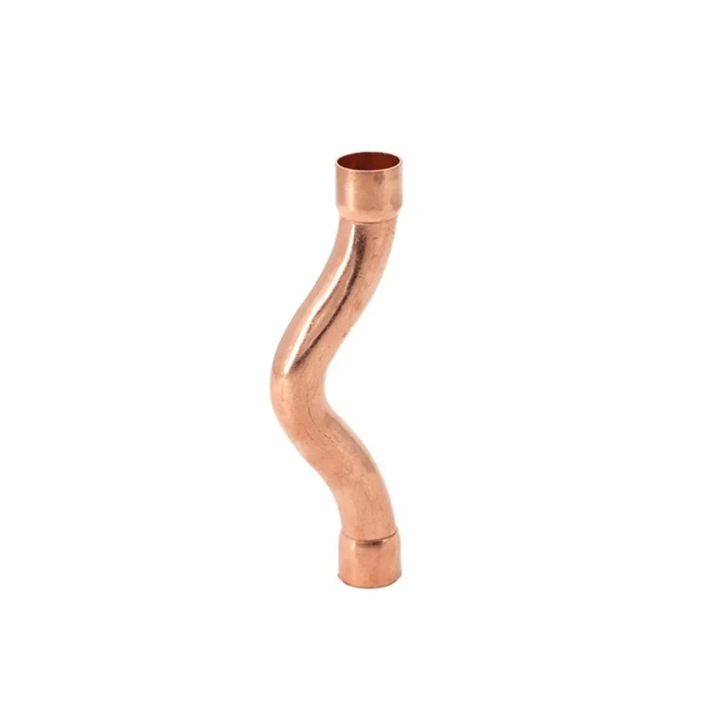 15-35mm Weld Socket End Feed Solder Arch Bridge Bend Bow Pure Copper Pipe Fitting Connector Air-Conditioning
