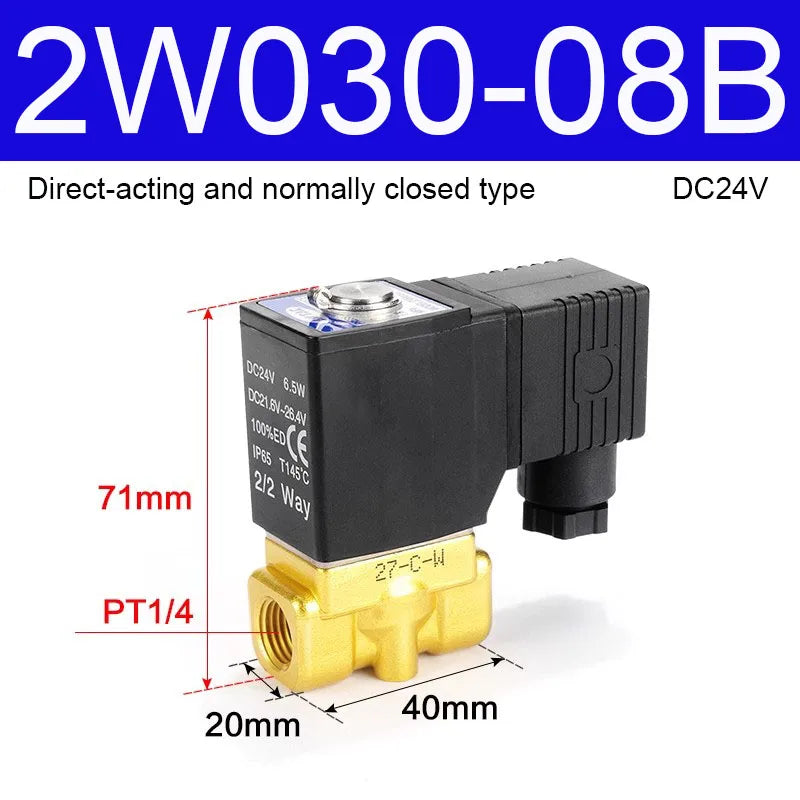 AIRTAC Original Fluid Control Valve Direct-acting Normally Closed 2W030-6/8 050-10/15 Internally Piloted 2W150-15 200-20 250-25