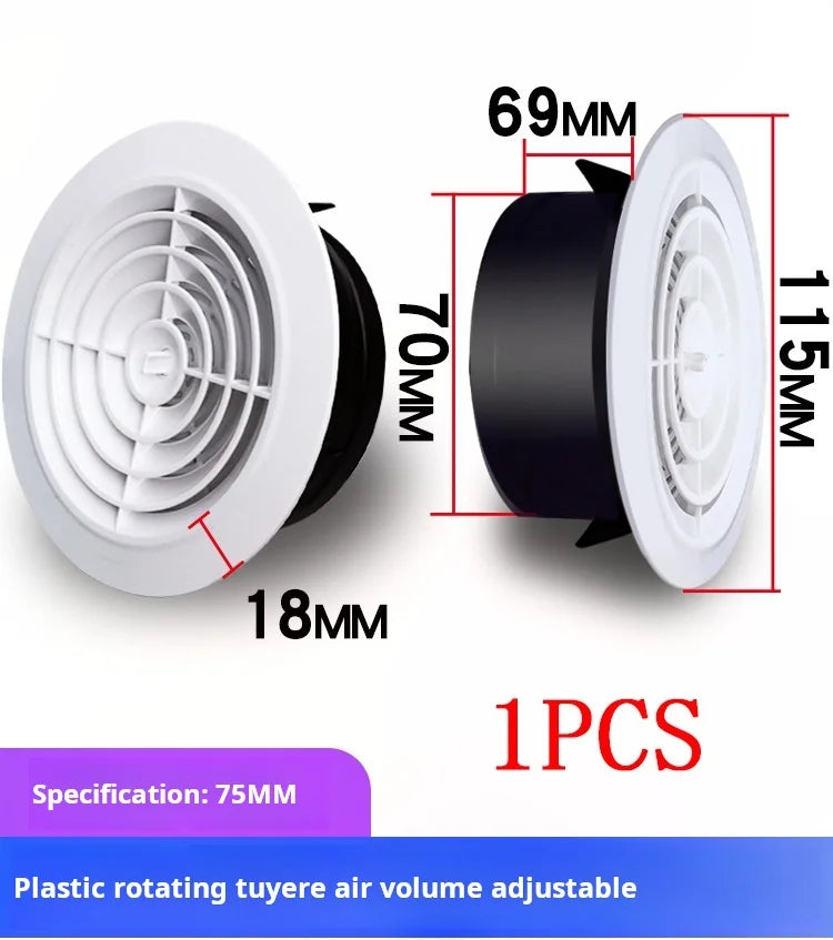 Various Shapes Air Vent Extract Valve Grille Air Circulation Vents Cover 100/150mm Round Ducting Ventilation Cover Accessories