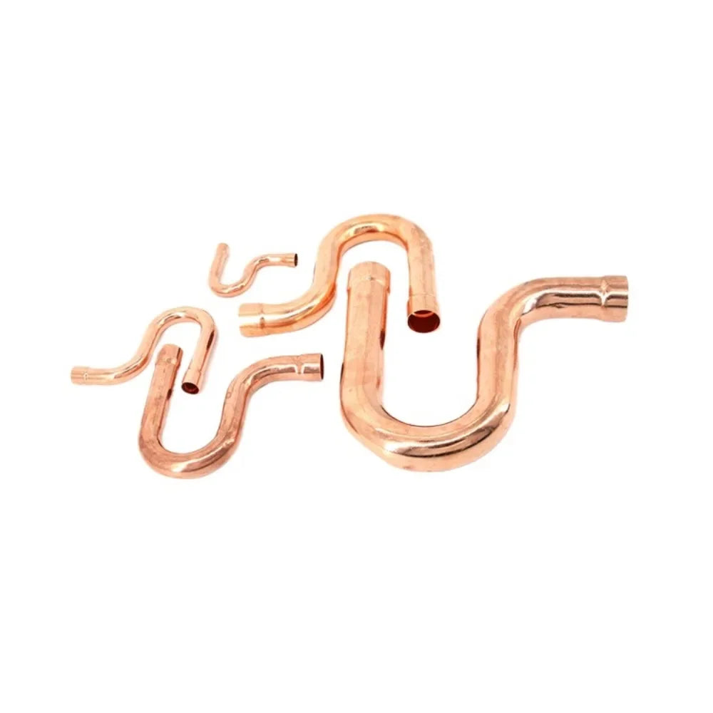 9.52-54mm Weld Socket End Feed Copper P-Shaped Oil Return Bend Compensator Submerged Snake Refrigeration Unit Air Coniditoining