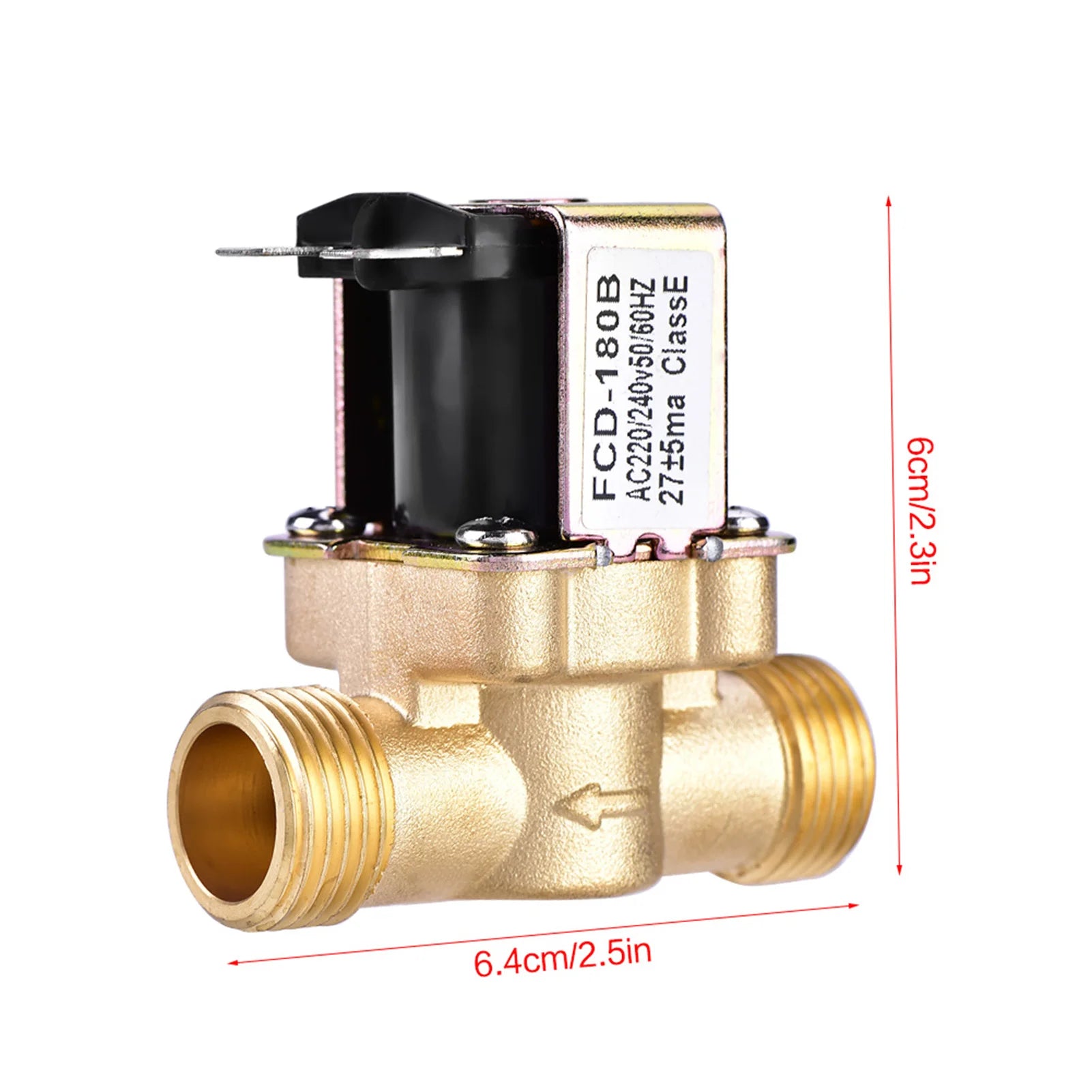 1/2" AC 220V Normally Closed Brass Electric Solenoid Magnetic Valve For Water Control AC Water Valve Electric Valve Water Valve