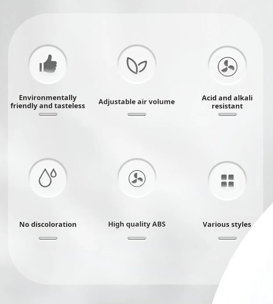 Various Shapes Air Vent Extract Valve Grille Air Circulation Vents Cover 100/150mm Round Ducting Ventilation Cover Accessories