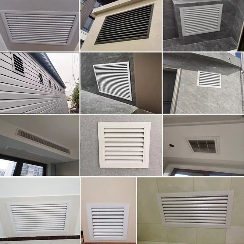 1Pcs Aluminum Alloy Rainproof Louver Vent Grille Cover for Wall Exhaust Outlet, Perforated Ventilation Heat Dissipation Dust