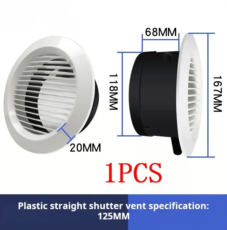 Various Shapes Air Vent Extract Valve Grille Air Circulation Vents Cover 100/150mm Round Ducting Ventilation Cover Accessories