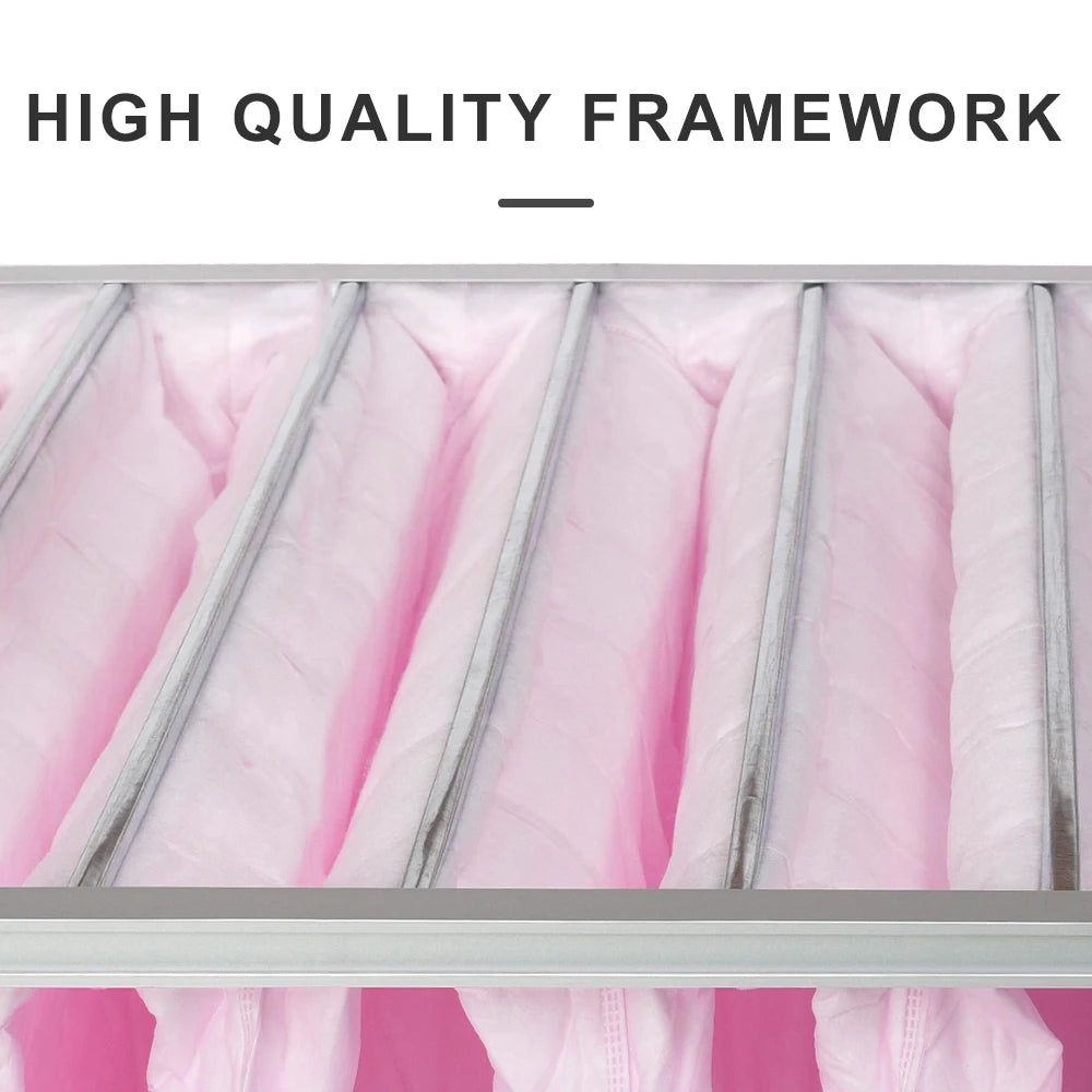 Universal F8 medium efficiency bag filter, high airflow capacity