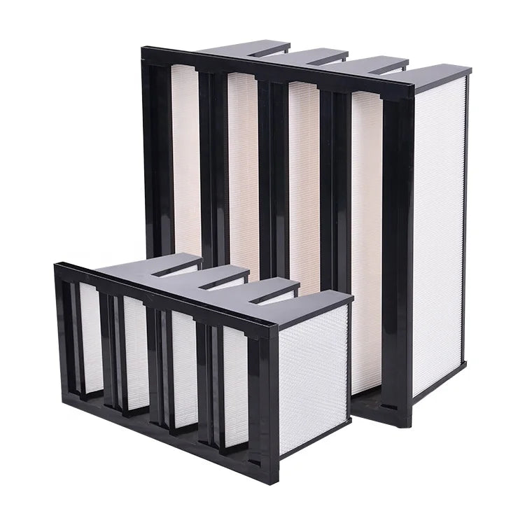 V BANK Filter F7 F8 F9/ABS Plastic Frame Rigid Filter For Ac System 592x592x292 Mm Gas Turbine Air Filter