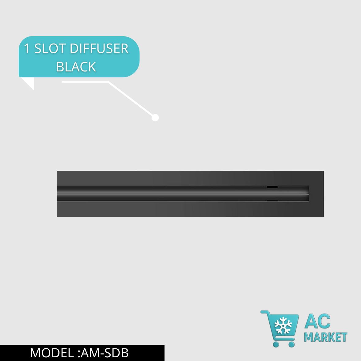 1 SLOT DIFFUSER BLACK Black slot diffuser 