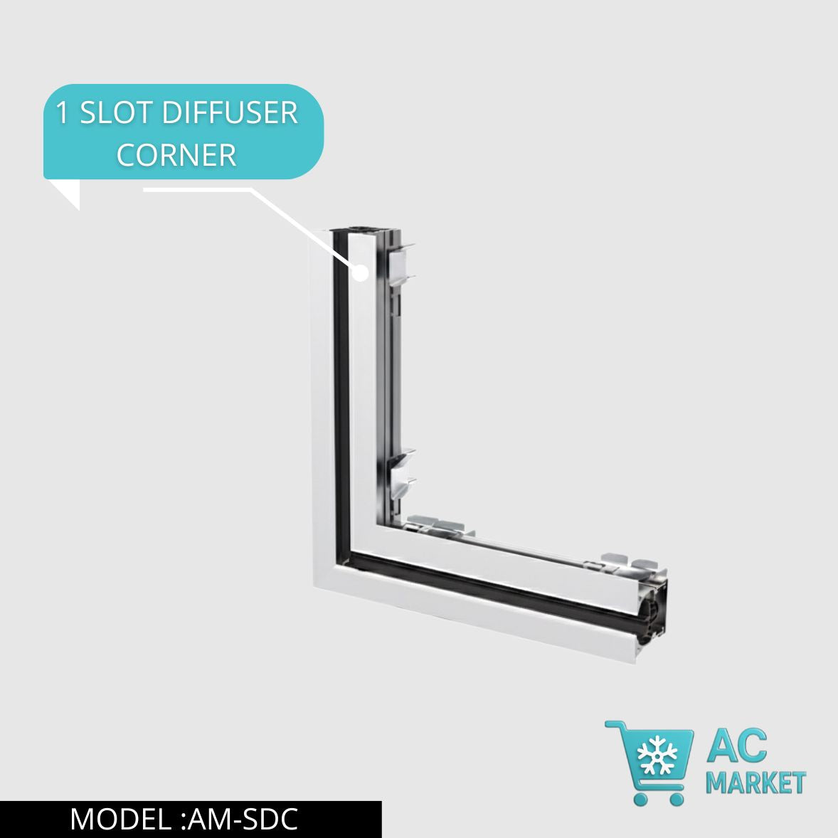 1 SLOT DEFFUSER CORNER 