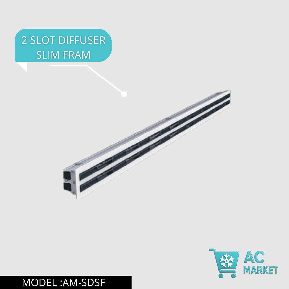 2 SLOT DIFFUSER SLIM FARM Slot Diffuser Slim Frame 