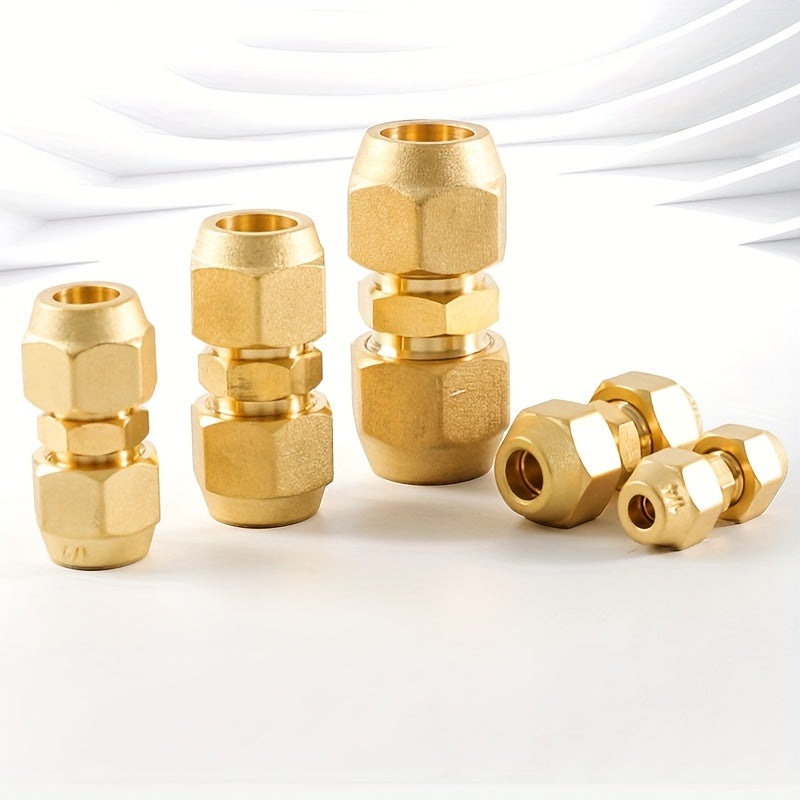 Heavy-Duty Pure Copper Three-Way Connector - Threaded Flare Adapter for AC/Refrigeration Systems, Industrial Plumbing - Compatible with British Standard Pipes - Durable HVAC Construction, Refrigeration System Fittings, Precis
