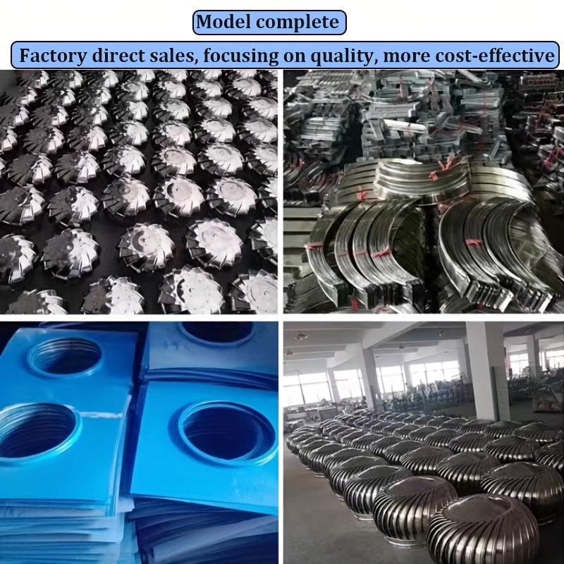 Stainless Steel Roof Ventilation Rotating Ball, 250mm-450mm, No-Power Windproof Exhaust Cooling Cap, Ideal for Factory Roof Low Cost Ventilation, Ventilation Ball|Stainless Steel Ball|Durable Construction