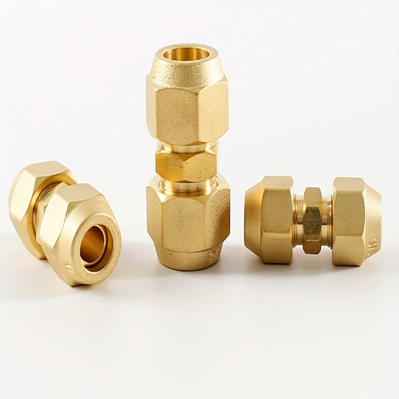 Heavy-Duty Pure Copper Three-Way Connector - Threaded Flare Adapter for AC/Refrigeration Systems, Industrial Plumbing - Compatible with British Standard Pipes - Durable HVAC Construction, Refrigeration System Fittings, Precis