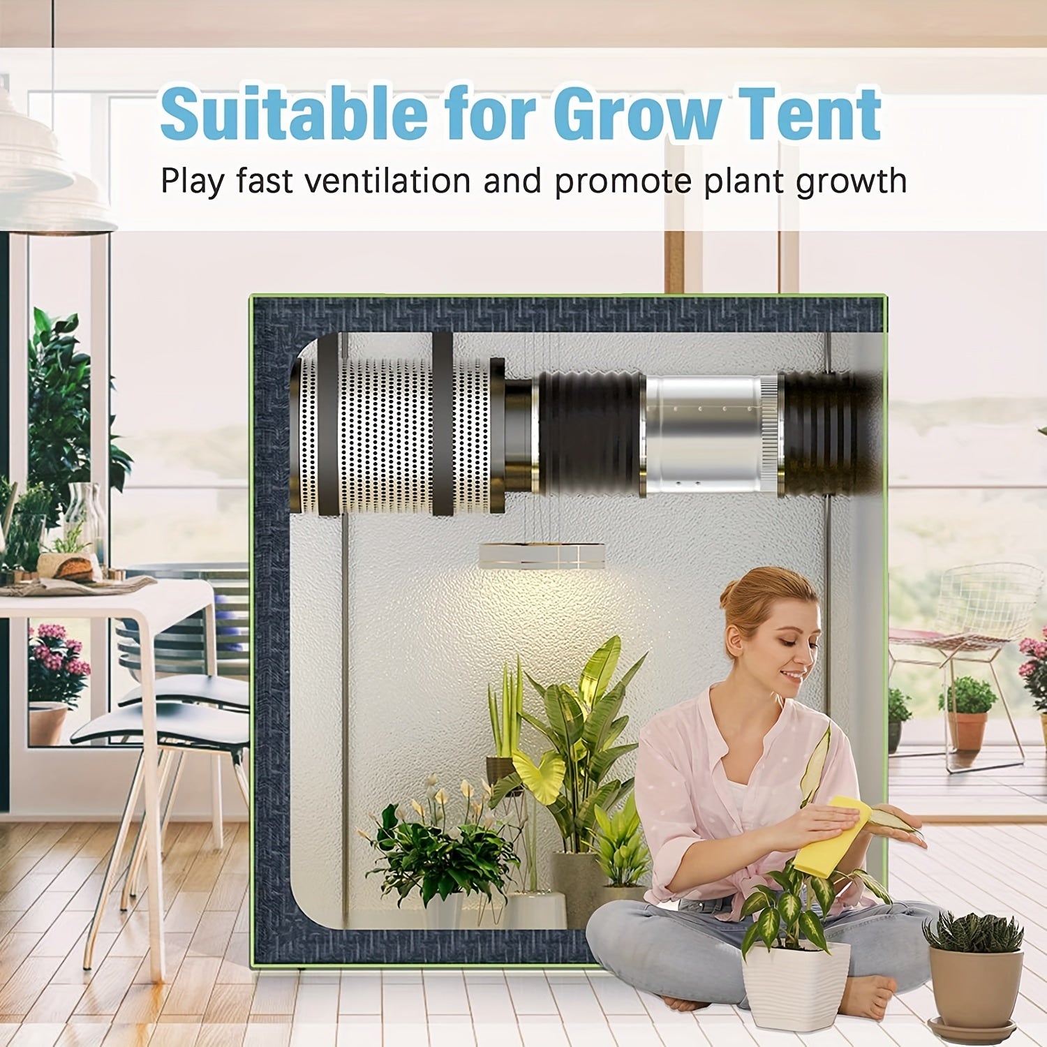 1pcs 3inch 4inch 5Inch Inline Duct Fan Exhaust Fan for Hydroponics Grow Tent, Bathroom, Kitchen