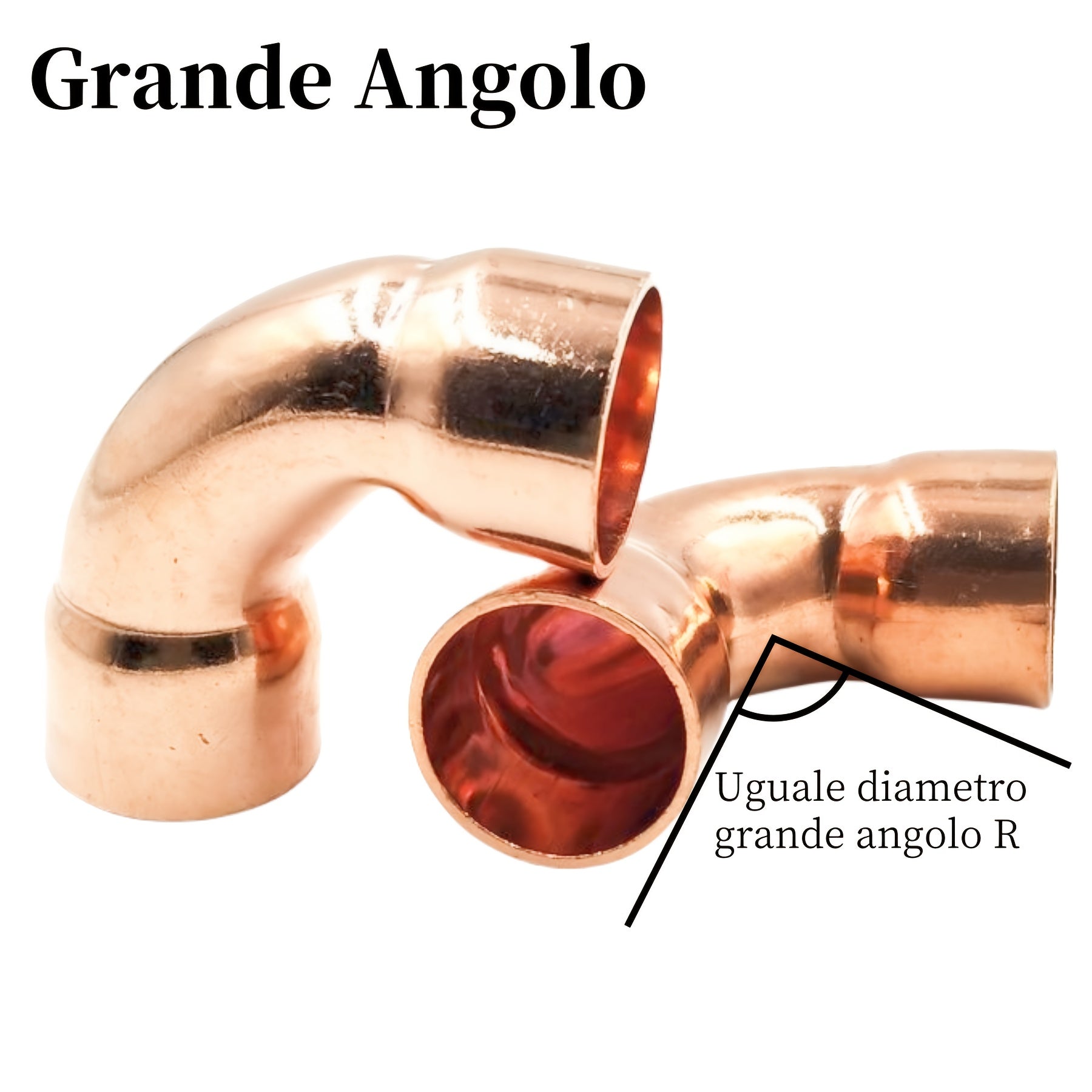 1/2 inch Inner Diameter Elbow Copper Pipe Joint, 90 Degree Long Turn Pressure Connector, Pipe Fitting Welding Joint, Suitable for Cold Welding Connection of Water HVAC Pipelines