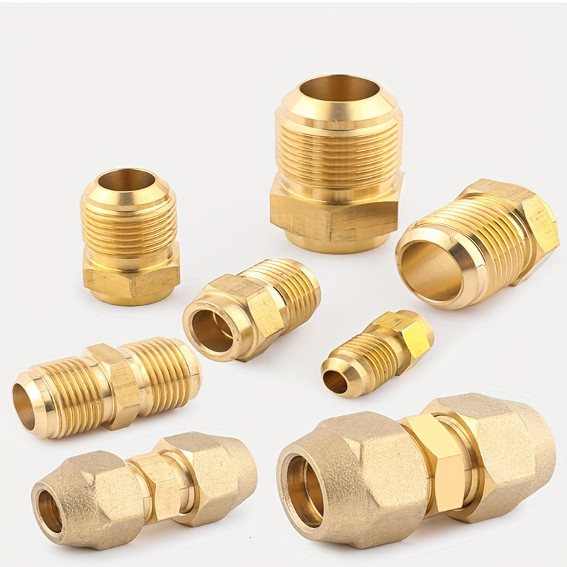 Heavy-Duty Pure Copper Three-Way Connector - Threaded Flare Adapter for AC/Refrigeration Systems, Industrial Plumbing - Compatible with British Standard Pipes - Durable HVAC Construction, Refrigeration System Fittings, Precis